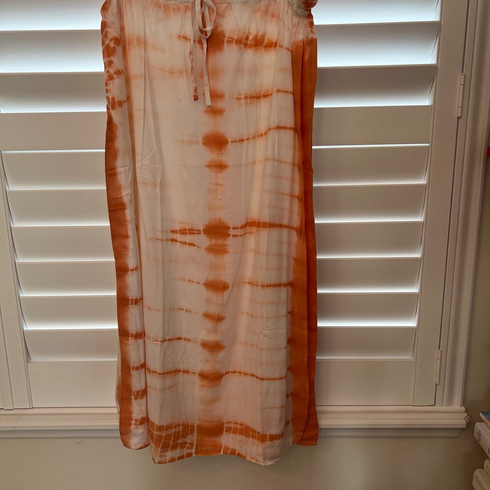Emerson Fry Orange and White Maxi Skirt